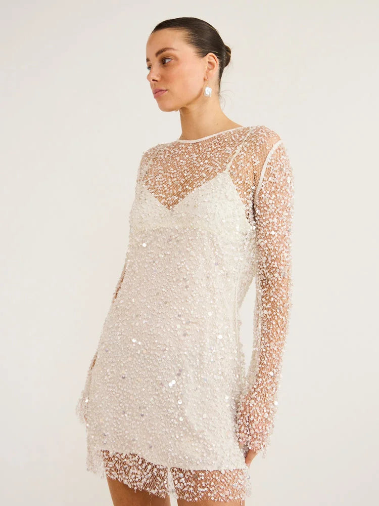 Crystal Glow Mini Dress