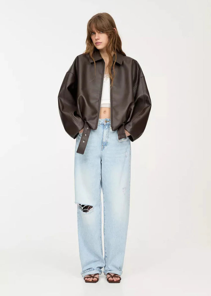 Veste en cuir Gloria