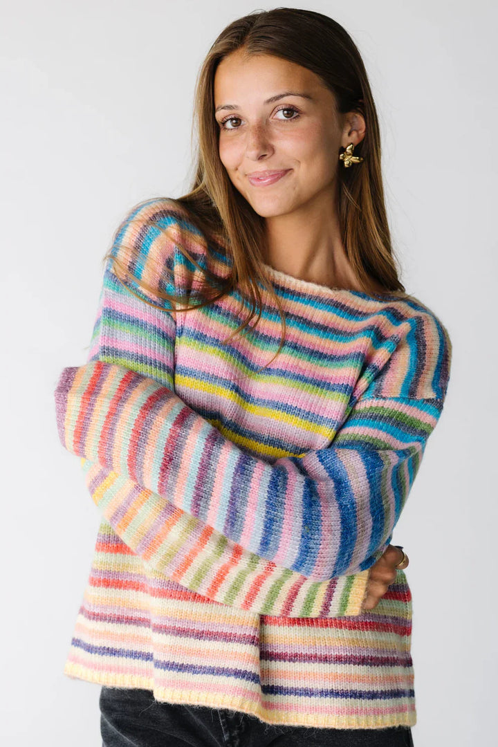 Stripped Pullover Sweater